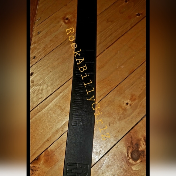 Sourpuss DEATH BEFORE DISHONOR Embossed Thick 100% Leather Belt Removable Buckle - Picture 11 of 14